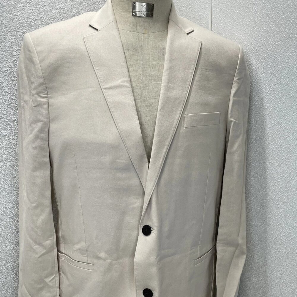 Twillory Men’s Linen Blend Blazer Tan Size 46L
